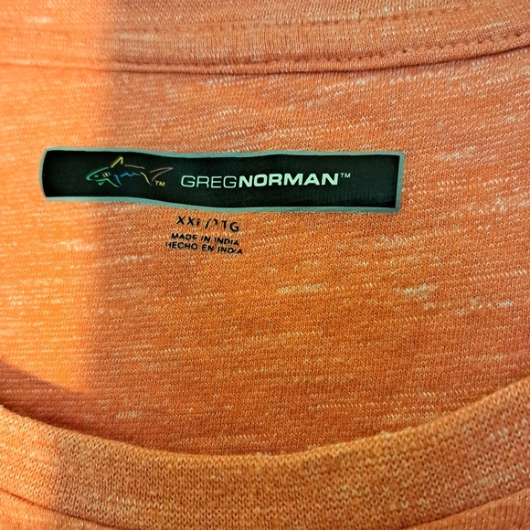 Greg Norman Collection Orange Short Sleeve Tee Size XXL #160 - Picture 4 of 5